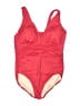 Lands' End Solid Red One Piece Swimsuit Size 16 - photo 1