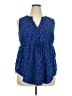 Torrid Blue Sleeveless Blouse Size 2X Plus (2) - photo 1