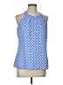 Banana Republic 100% Polyester Blue Sleeveless Blouse Size 10 - photo 1