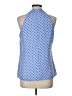 Banana Republic 100% Polyester Blue Sleeveless Blouse Size 10 - photo 2