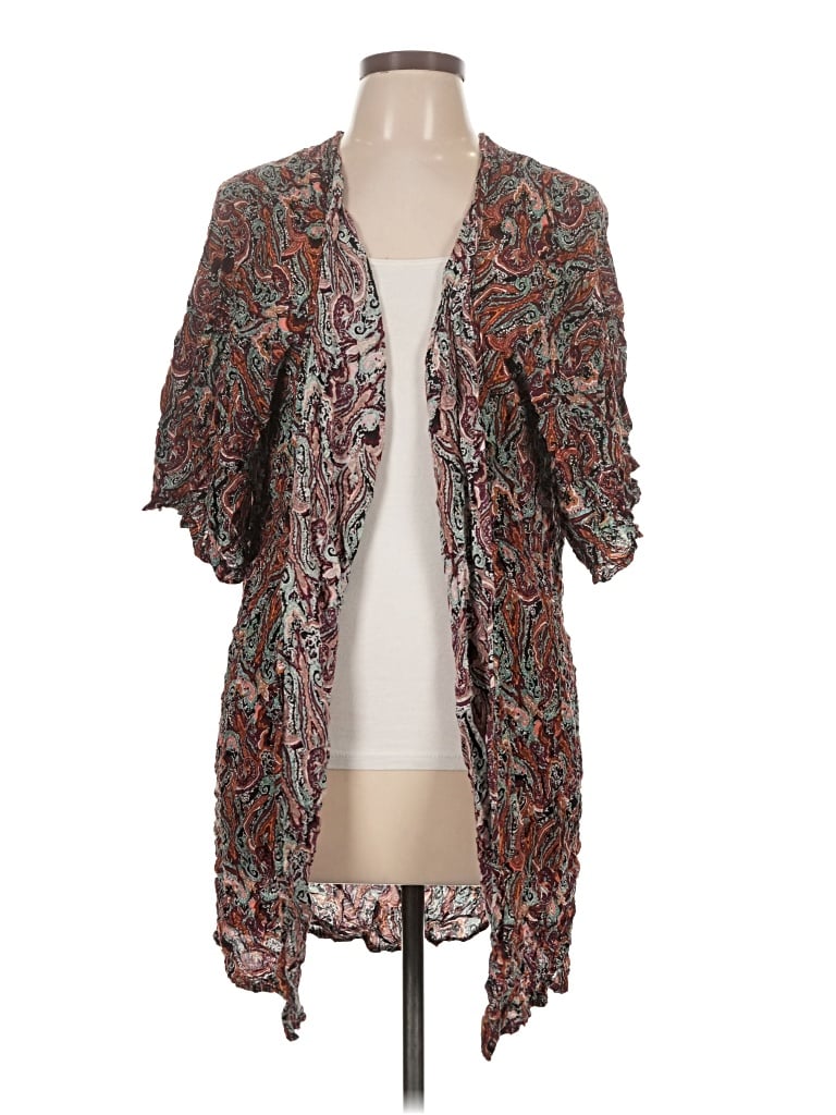 Pre-owned Unbranded Kimono In Gray