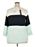 Mix by 41 Hawthorn Color Block Teal Pullover Sweater Size 2X - photo 2