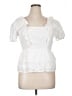 SO 100% Cotton White Short Sleeve Blouse Size XL - photo 1