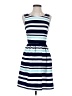 Everly 100% Polyester Stripes Blue Casual Dress Size S - photo 1
