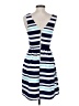 Everly 100% Polyester Stripes Blue Casual Dress Size S - photo 2