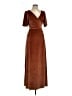 Baltic Born Solid Brown Casual Dress Size L - photo 1