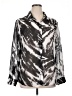 David Cline 100% Polyester Tie-dye Silver 3/4 Sleeve Blouse Size XL - photo 1