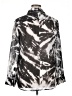 David Cline 100% Polyester Tie-dye Silver 3/4 Sleeve Blouse Size XL - photo 2