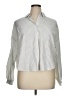 Max Studio Stripes Silver Long Sleeve Button-Down Shirt Size XL - photo 1