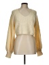 Butter Melon 100% Acrylic Color Block Yellow Pullover Sweater Size L - photo 1