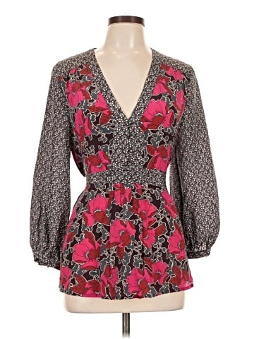 Edme & Esyllte 3/4 Sleeve Silk Top (view 1)