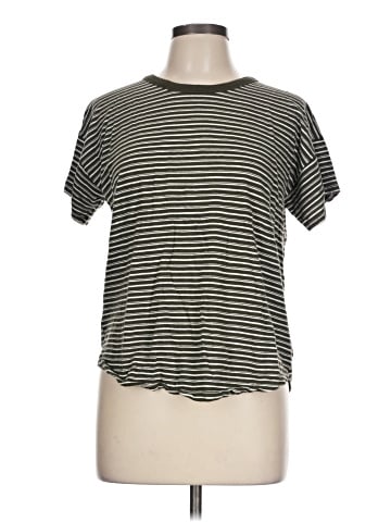 Madewell Whisper Cotton Rib-Crewneck Tee in Walpole Stripe (view 1)
