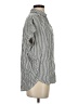 Madewell 100% Viscose Stripes Silver Short Sleeve Blouse Size XS - photo 4