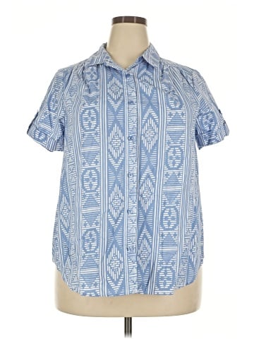 Roaman's Short Sleeve Button-Down Shirt (view 1)