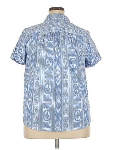 Roaman's Short Sleeve Button-Down Shirt (view 2)