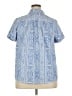 Roaman's 100% Cotton Blue Short Sleeve Button-Down Shirt Size 18W - photo 2