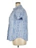 Roaman's 100% Cotton Blue Short Sleeve Button-Down Shirt Size 18W - photo 5
