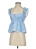 Cake For Dinner Checkered-gingham Blue Tank Top Size S - photo 1