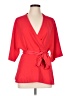 Trina Turk 100% Polyester Red Kimono Size 12 - photo 1