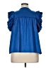 Dreamers Blue Short Sleeve Blouse Size XL - photo 2