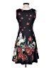 Unbranded Graphic Black Cocktail Dress Size S (estimated) - photo 2