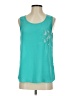 Pink Owl 100% Polyester Teal Sleeveless Top Size S - photo 1
