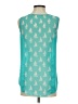 Pink Owl 100% Polyester Teal Sleeveless Top Size S - photo 2