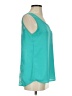 Pink Owl 100% Polyester Teal Sleeveless Top Size S - photo 4