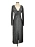 Crescent Metallic Gray Casual Dress Size S - photo 1