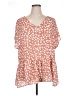 Haptics 100% Polyester Orange Short Sleeve Blouse Size 1X - photo 1