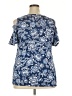 Woman Within Blue Short Sleeve Blouse Size 18 (L) - photo 2