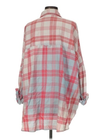 American Eagle Outfitters 3/4 Sleeve Button-Down Shirt (view 2)
