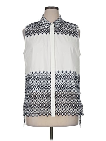Elie Tahari Sleeveless Button-Down Shirt (view 1)