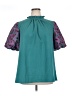 Entro Teal Short Sleeve Blouse Size XL - photo 1