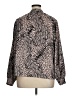 Jennifer Lopez Animal Print Gray Long Sleeve Blouse Size XL - photo 2