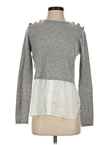Aqua Cashmere Pullover Sweater (view 1)