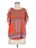 I.N. San Francisco Orange Short Sleeve Blouse Size M - photo 1
