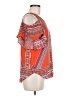 I.N. San Francisco Orange Short Sleeve Blouse Size M - photo 4