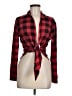 No Boundaries Plaid Red Long Sleeve Blouse Size M - photo 1