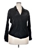 Caran Metallic Black Long Sleeve Blouse Size 2X - photo 1