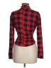 No Boundaries Plaid Red Long Sleeve Blouse Size M - photo 2