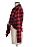 No Boundaries Plaid Red Long Sleeve Blouse Size M - photo 5