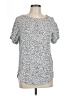 Full Tilt 100% Rayon Silver Short Sleeve Blouse Size L - photo 1