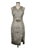 Theia Metallic Silver Cocktail Dress Size 6 - photo 1