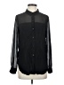 BCBGeneration 100% Rayon Color Block Black Long Sleeve Blouse Size S - photo 1