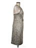Theia Metallic Silver Cocktail Dress Size 6 - photo 4