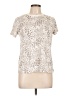 Primark 100% Cotton Animal Print Ivory Short Sleeve Top Size 12 - photo 1