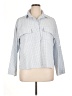 Max Studio Checkered-gingham Blue 3/4 Sleeve Button-Down Shirt Size XL - photo 1