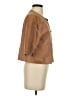 Tibi 100% Leather Brown 3/4 Sleeve Button-Down Shirt Size 4 - photo 4