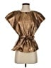 W by Worth Metallic Gold Sleeveless Blouse Size 2 - 4 - photo 1